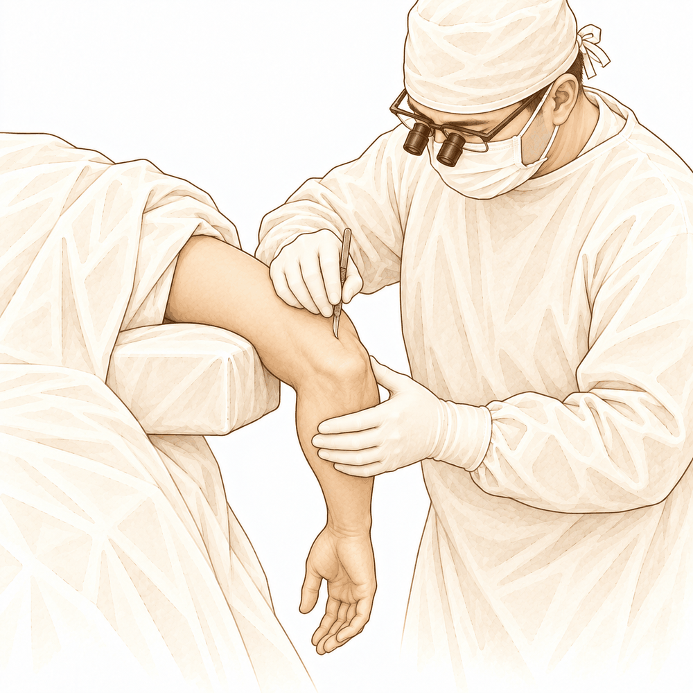 Illustration: Distal Triceps Repair