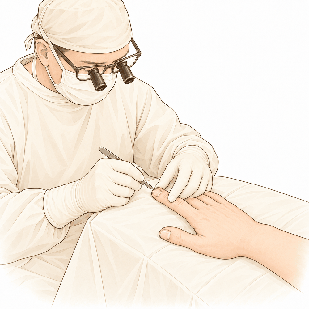 Illustration: Eponychial Marsupialisation for Chronic Paronychia