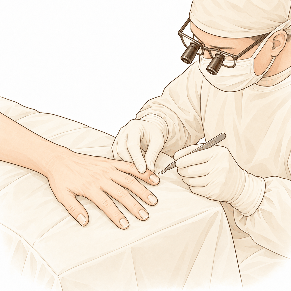 Illustration: Drainage of an Acute Paronychia