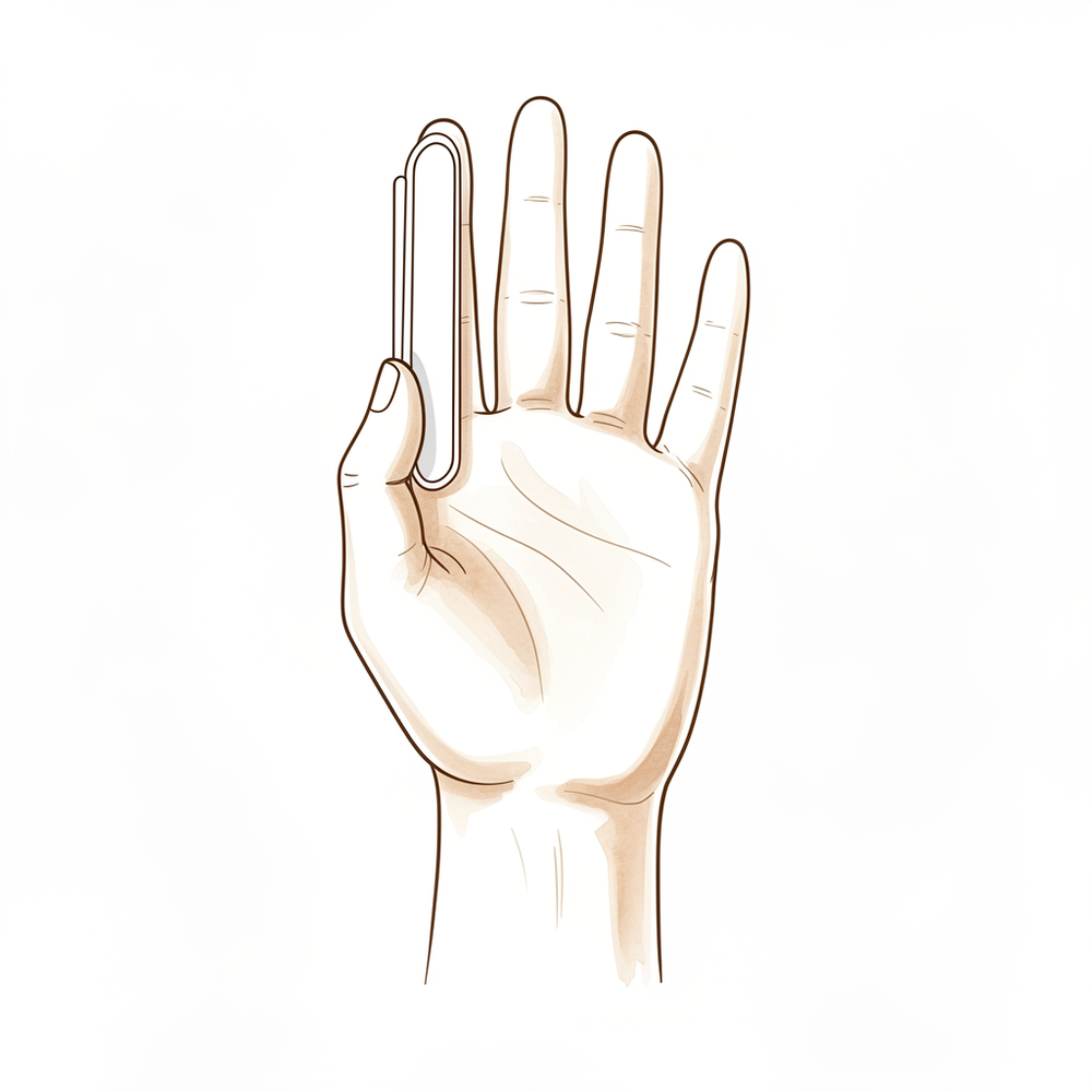 Gently bending and straightening the middle joint of the finger within the allowed range while the larger knuckle is supported.