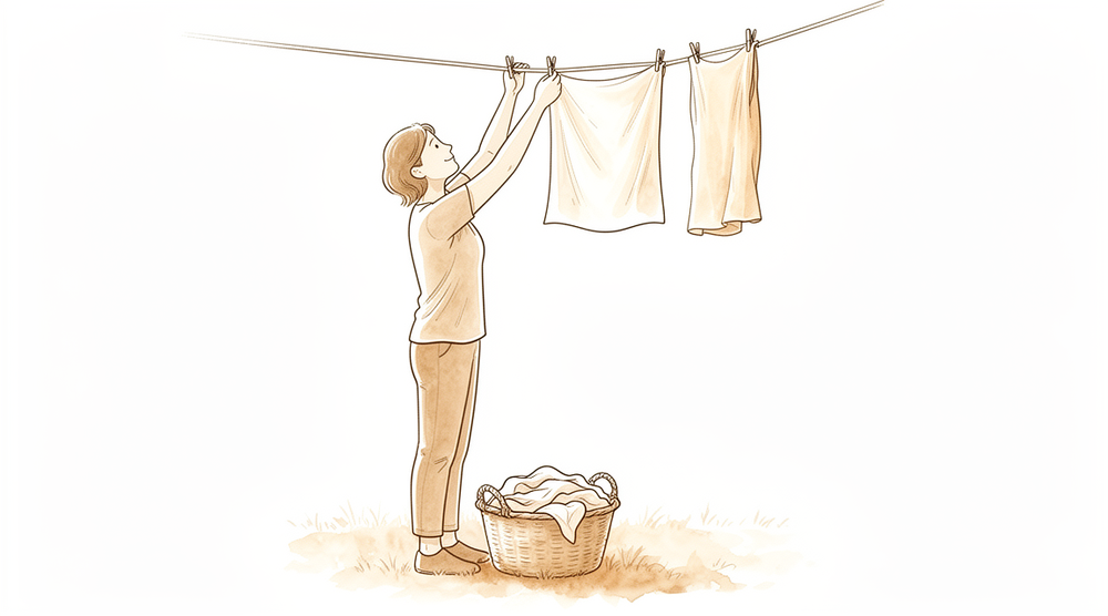 Illustration of a person lying on their back raising a stick toward the ceiling with both hands.